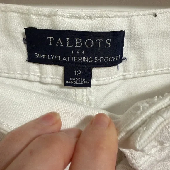 Talbots Simply Flattering White Denim Pants - Picture 6 of 16